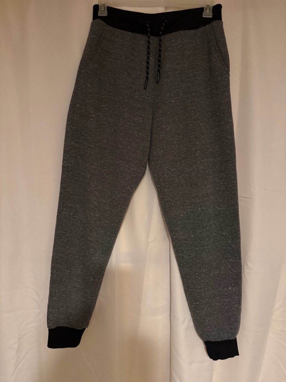 HOLLYWOOD Gray Sweatpants with Black Waistband and Cuffs